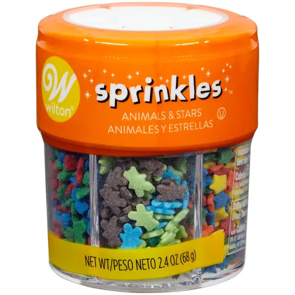 Wilton Assorted Theme Sprinkles: Animals, Cars & Stars – 2.4 Oz Mix 1