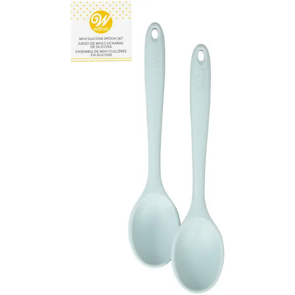 Wilton Baby Blue Mini Silicone Measuring Spoons – 2-Piece Set 1