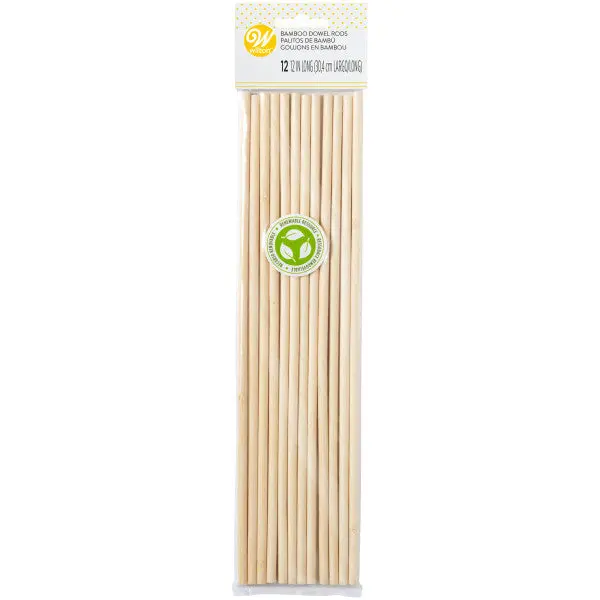 Wilton Bamboo Dowel Rods For Tiered Cakes – 12-Count Set 1