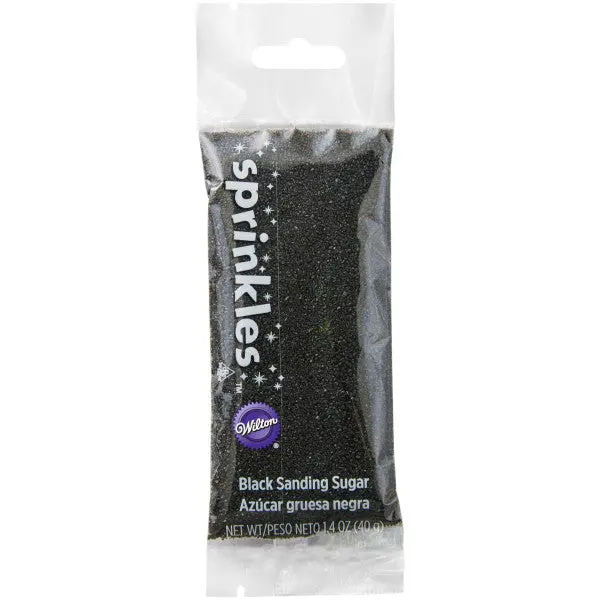 Wilton Black Sanding Sugar – 1.4 Oz Deep-Hue Baking Sparkle 1