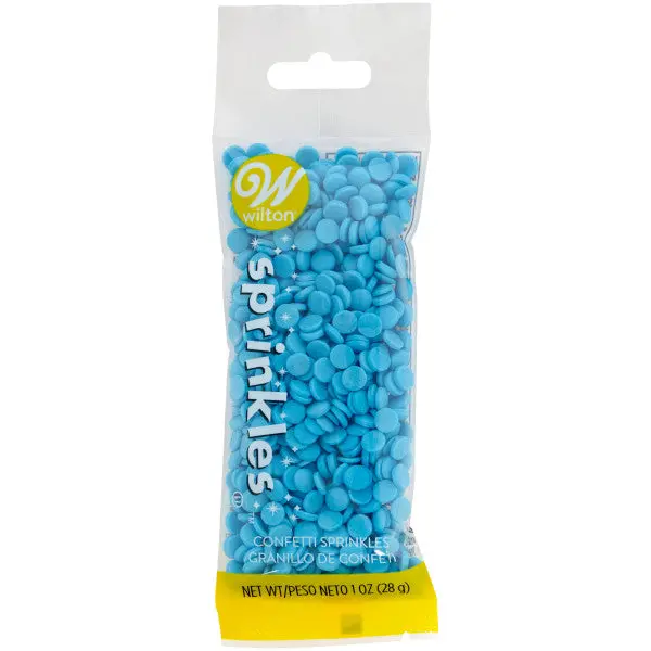 Wilton Blue Confetti Sprinkles (1 Oz) – Crisp Baking Decoration 1