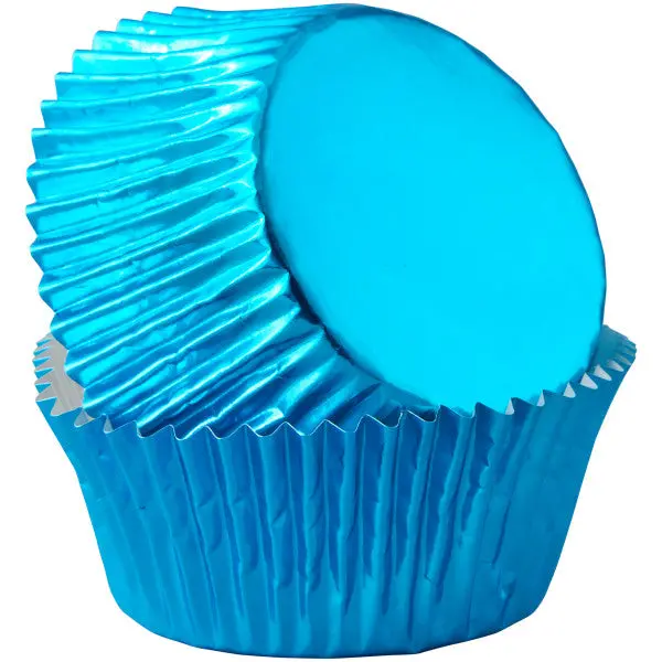 Wilton Blue Foil Cupcake Liners – 24-Pack 1