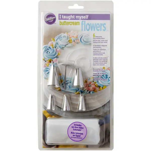 Wilton Buttercream Flowers Book & Tool Set – Self-Guided Learning Bundle For Floral Piping 1