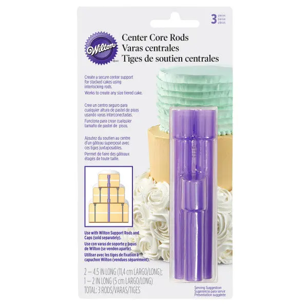 Wilton Center Dowel Rod Set For Tiered Cakes – 3-Piece Reinforcement System 1