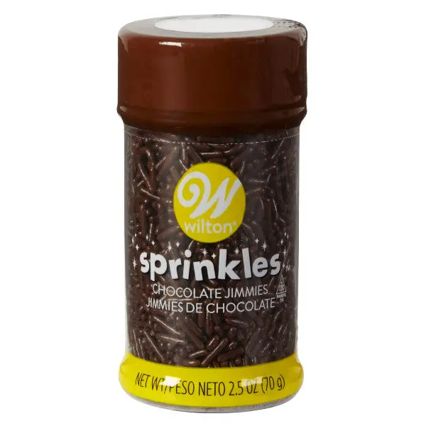 Wilton Chocolate Jimmies – 2.5 Oz Small-Size Classic Topping For Cakes & Ice Cream 1