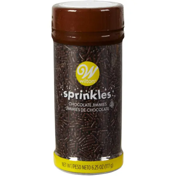 Wilton Chocolate Jimmies – 6.25 Oz Premium, Richly Flavored Sprinkles Bulk Pack 1