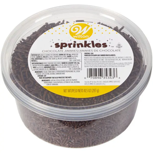 Wilton Chocolate Jimmies Sprinkles – 10.5 Oz Decorative Topping 1
