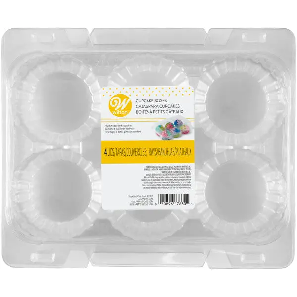 Wilton Clear 6-Cavity Cupcake Carry Boxes – 4-Pack 1