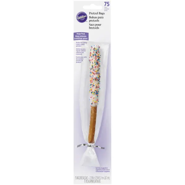 Wilton Clear Pretzel-Specific Treat Bags – 75-Pack 1