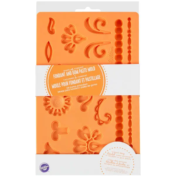 Wilton Damask Pattern Silicone Mold – 15-Cavity Cake Decorating Essential 1