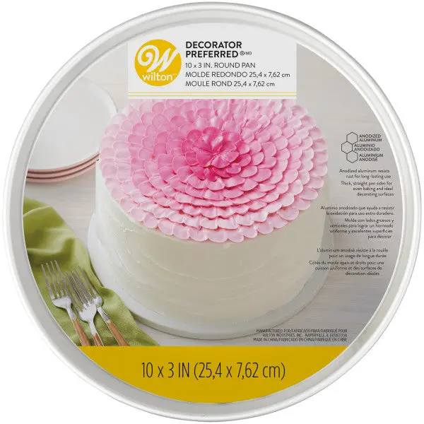 Wilton Decorator Preferred 10" X 3" Aluminum Round Cake Pan 1