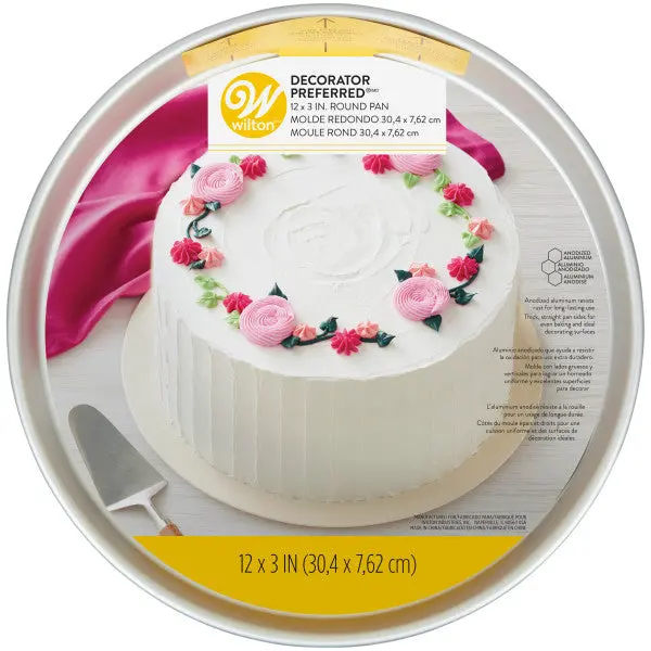 Wilton Decorator Preferred 12" X 3" Aluminum Round Cake Pan 1