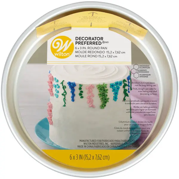 Wilton Decorator Preferred 6" X 3" Aluminum Round Cake Pan 1