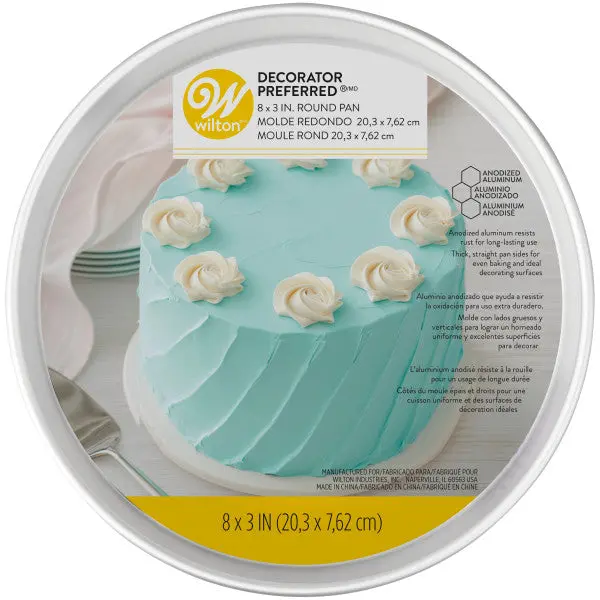 Wilton Decorator Preferred 8" X 3" Aluminum Round Cake Pan 1