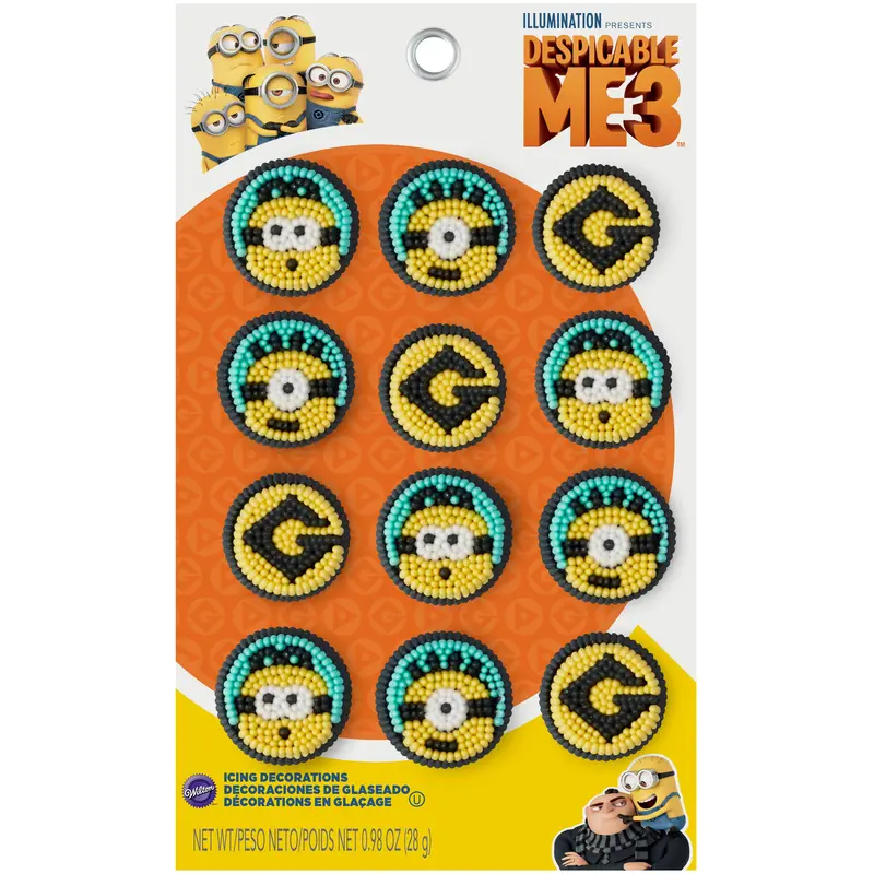 Wilton Despicable Me 3 Minions Icing Decoration Set – Ready-To-Use 1