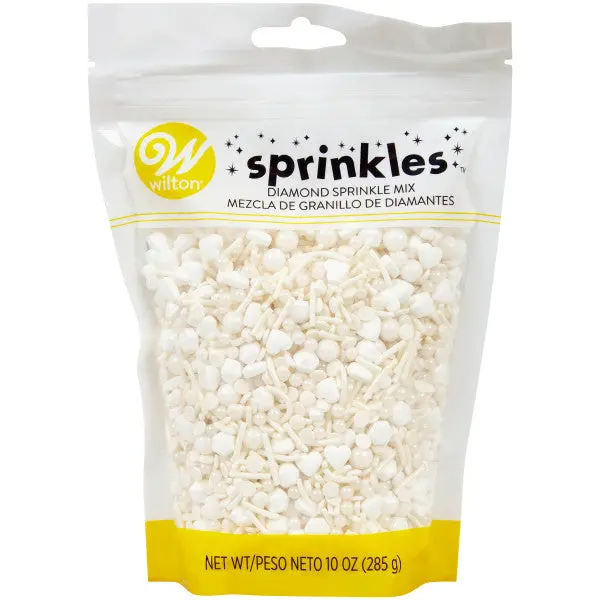 Wilton Diamond-Shaped Sprinkles Mix – 10 Oz Glittering Geometric Topping 1