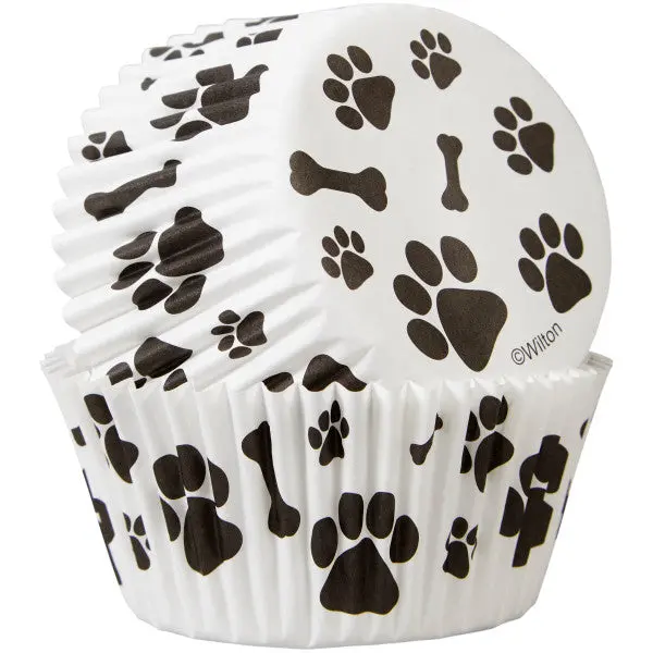 Wilton Dog Paws & Bones Cupcake Liners – 50-Count Pet Lover Pack 1