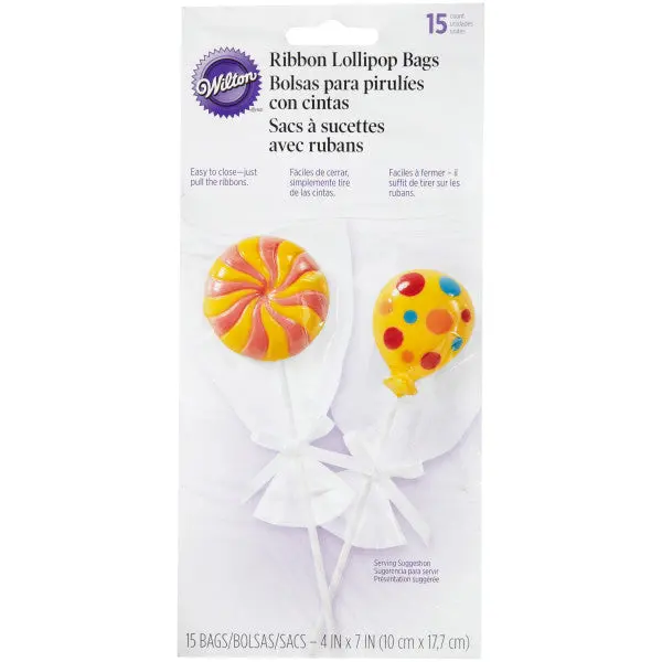Wilton Drawstring Lollipop Packaging Bags – Set Of 15 1