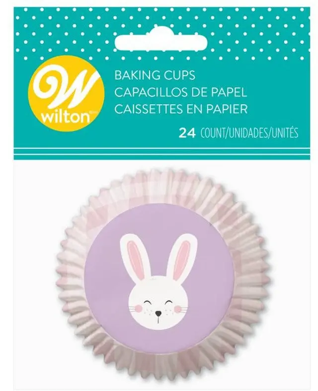 Wilton Easter Bunny Baking Cups – 24-Piece Festive Cupcake Liner Set 1