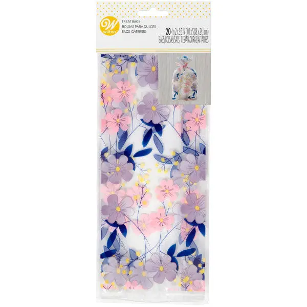 Wilton Floral-Themed Party Treat Bags – Assorted Designs (20-Pack) 1