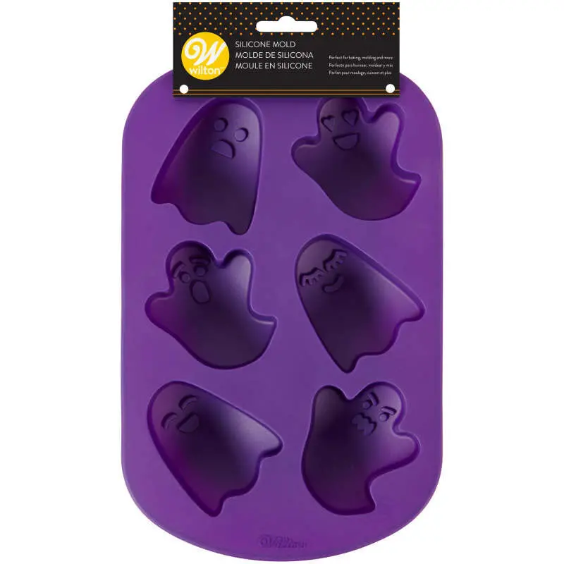 Wilton Ghost Silicone Mold – 6-Cavity Flexible Baking And Chocolate Mold 1