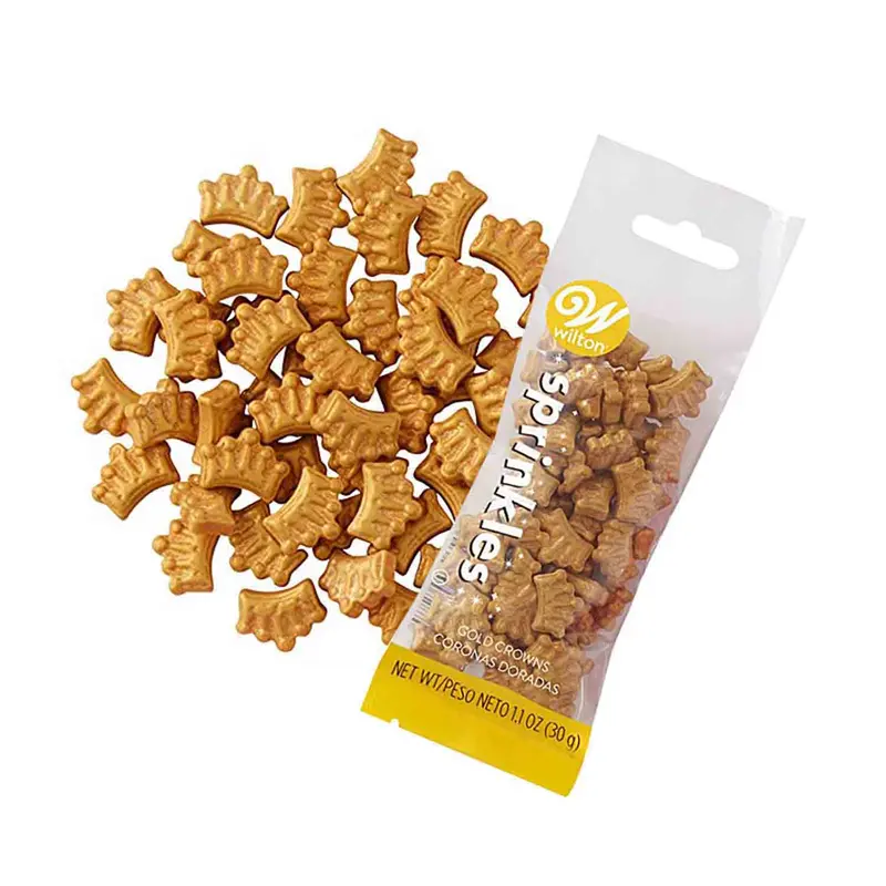 Wilton Golden Crown Candy Sprinkles – Metallic Dessert Topping 1