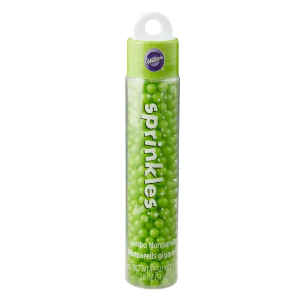 Wilton Green Jumbo Nonpareils – 1.8 Oz Vibrant Sprinkle Tube 1
