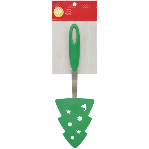 Wilton Green Tree-Shaped Plastic Turner – Dual-Material Handle (Metal + Silicone) 1