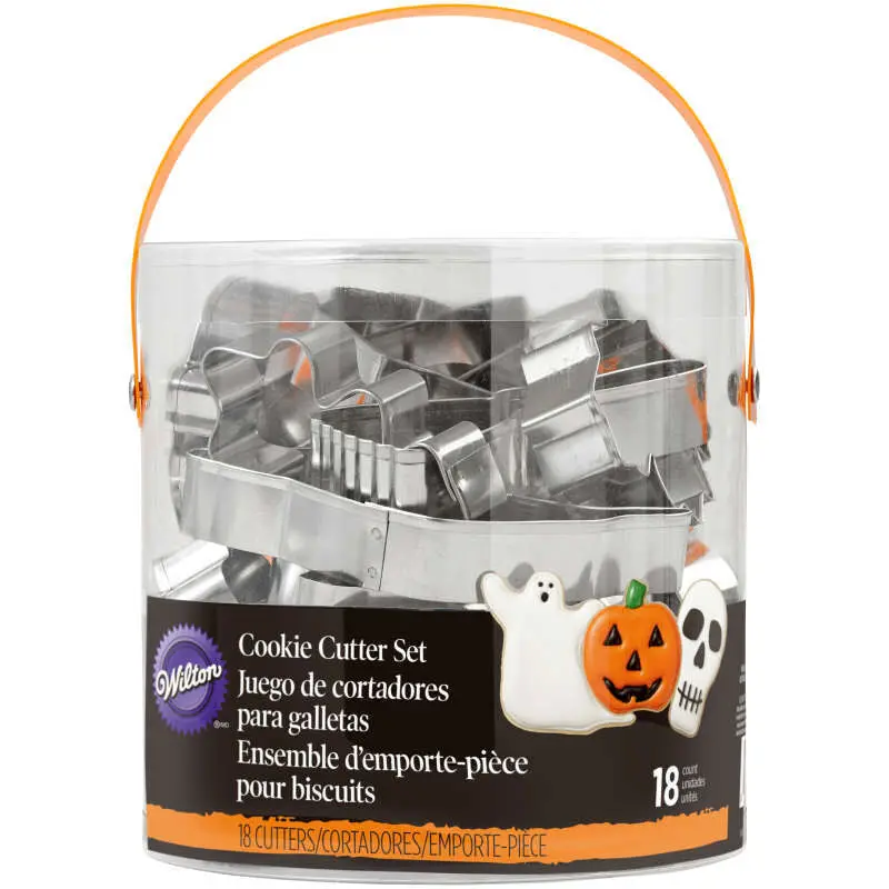 Wilton Halloween Cookie Cutter Collection – 18-Piece Assorted Shape Set 1