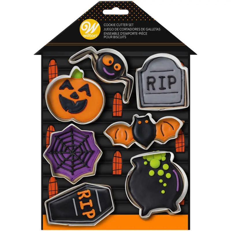 Wilton Halloween Metal Cookie Cutter Set – 7-Piece Rust-Resistant Collection 1