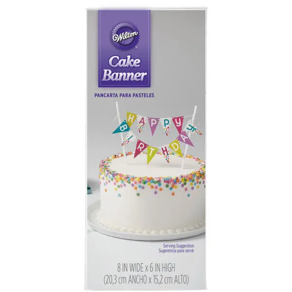 Wilton Happy Birthday Decorative Cake Banner For Parties 1