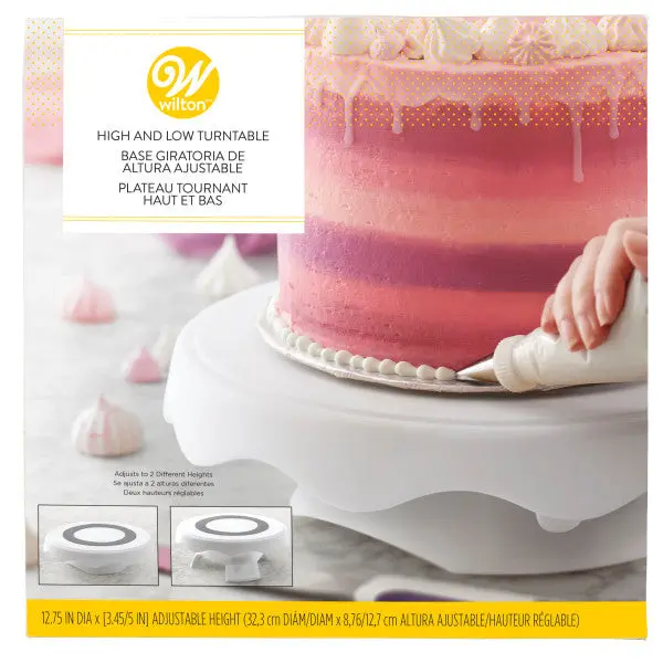 Wilton High-Low Spinning Turntable – 12.7-Inch Dual-Height Cake Stand 1