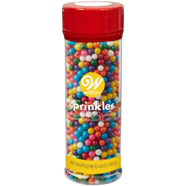 Wilton Jumbo Rainbow Nonpareils – 4.8 Oz Bold Colorful Sprinkles 1