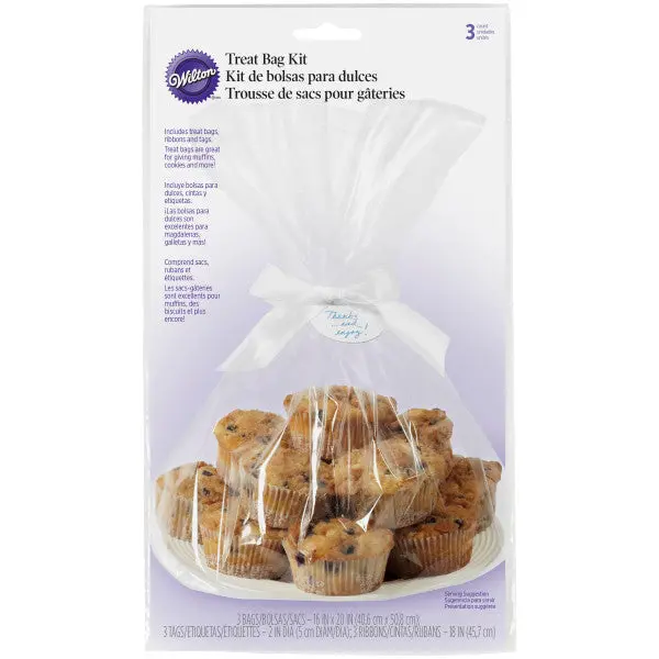 Wilton Large Clear Treat Bag Kit – 3-Piece Set 1