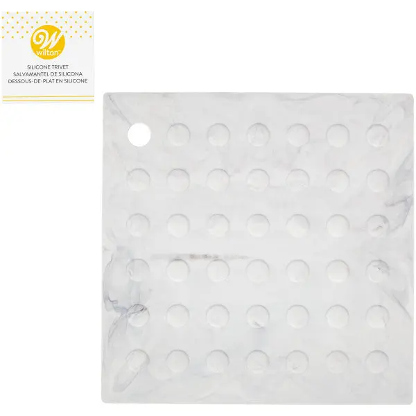 Wilton Marble-Effect Square Silicone Trivet For Stylish Heat Protection 1
