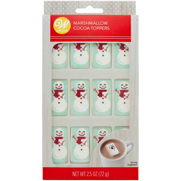 Wilton Marshmallow Snowman Drink Toppers For Hot Cocoa – 12-Pack (2.5 Oz) 1