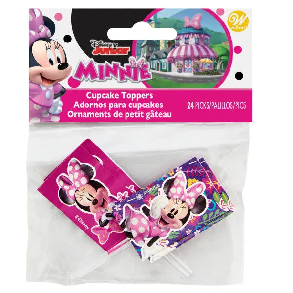 Wilton Minnie Mouse Junior Cupcake Toppers – 24-Count 1