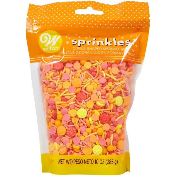Wilton Orange Citrus Sprinkles Mix – 10 Oz Zesty Fruity Baking Topping 1