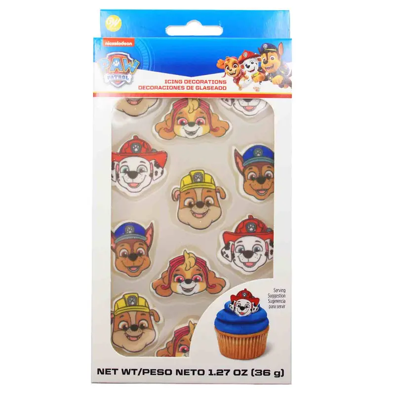 Wilton Paw Patrol Icing Decorations – Themed Cake & Cupcake Toppers, 12-Pack 1