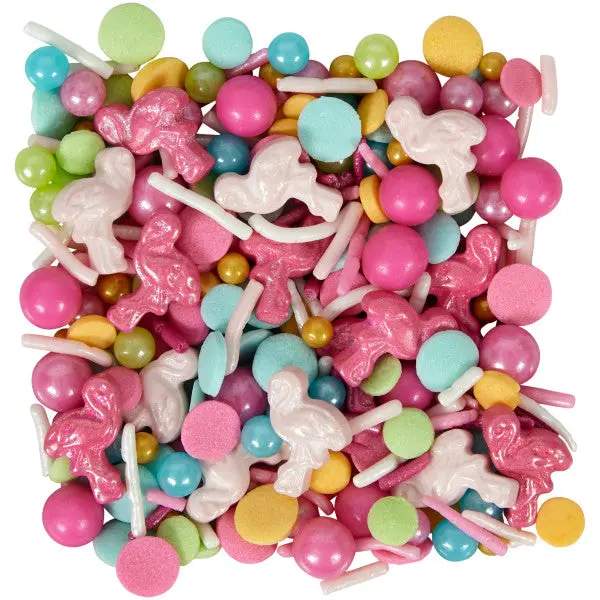 Wilton Pink Flamingo Sprinkles Mix – 10 Oz Beachy, Vibrant Baking Accents 1