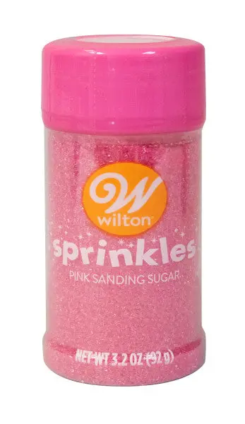 Wilton Pink Sanding Sugar – Fine Crystal Decor For Cakes & Cookies (3.2Oz) 1