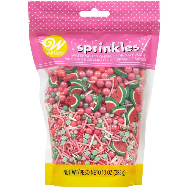 Wilton Pink Watermelon-Shaped Sprinkles – 10 Oz Fun Fruit-Themed Topping 1