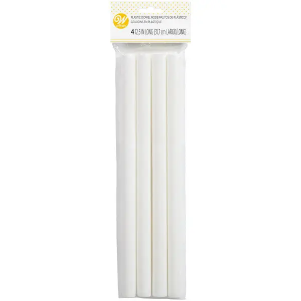 Wilton Plastic Dowel Rods – 4-Piece Structural Support Kit For Layered Cakes 1