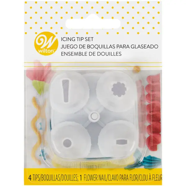 Wilton Plastic Piping Tips & Flower Nail Combo (5-Piece) 1