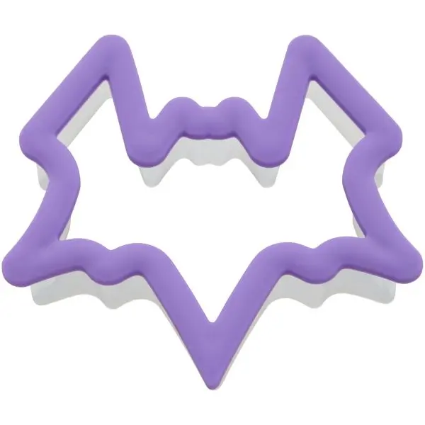 Wilton Purple Bat-Shaped Grippy Cookie Cutter – Halloween Theme 1