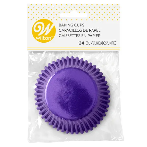 Wilton Purple Foil Cupcake Liners – 24-Pack 1
