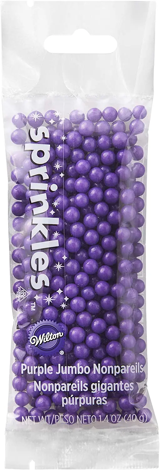 Wilton Purple Jumbo Nonpareils Sprinkles – Bulk Candy Topping 1