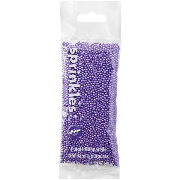 Wilton Purple Nonpareils – 1.4 Oz Rich-Colored Baking Sprinkles Pouch 1