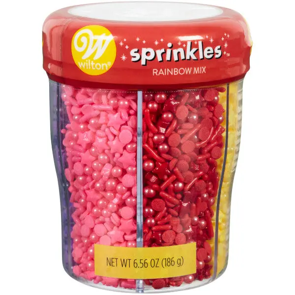 Wilton Rainbow Medley Sprinkles – 6-Cell Rotating Lid Jar, 6.56 Oz 1