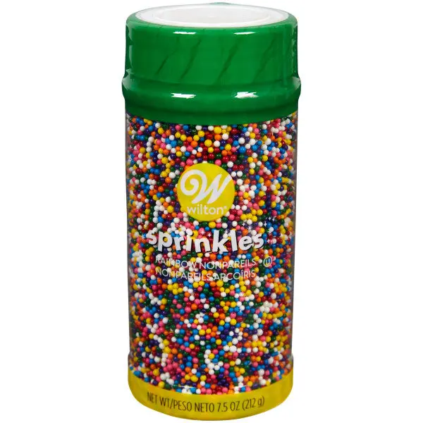 Wilton Rainbow Nonpareil Sprinkles – 7.5 Oz Decorative Candy Topping 1